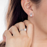 Diamond Mini Bar Earrings