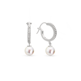 Pearl Topaz Hoops